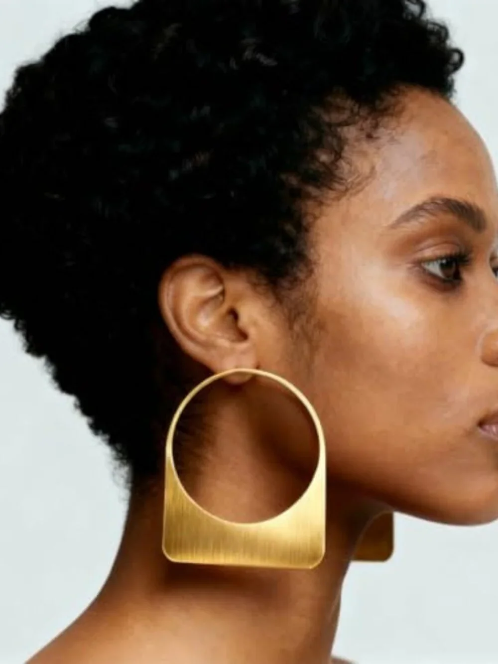 Large Earrings for Women Statement, Chunky Hoop 14k Gold Plated Big Geometric